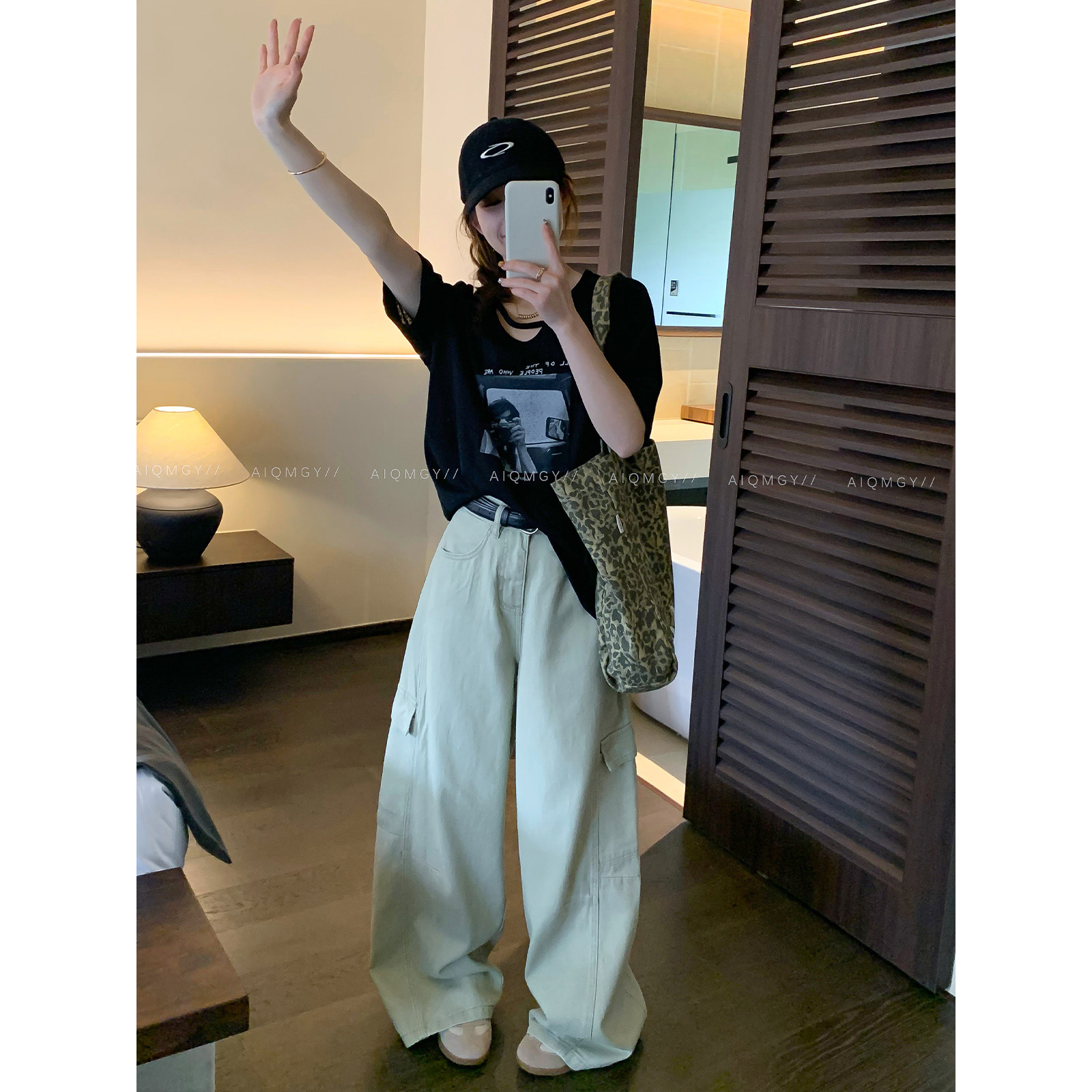 爱情魔鬼鱼 短袖圆领印花T恤女2026夏季新款时尚宽松显瘦减龄上衣