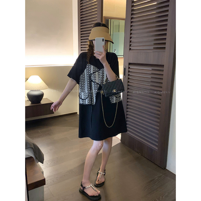 爱情魔鬼鱼假两件连衣裙女