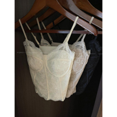 无痕美背内搭上衣 修身 爱情魔鬼鱼 纯色蕾丝吊带背心女2026年新款