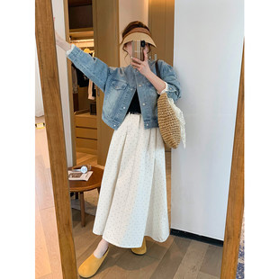 爱情魔鬼鱼 蓝色复古蕾丝拼接牛仔外套女2026年春季新款短款上衣