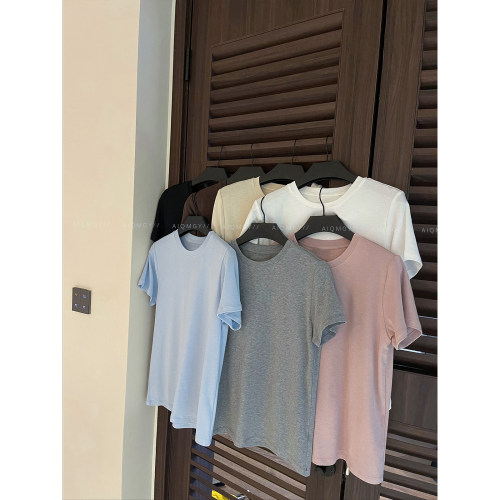 爱情魔鬼鱼纯色短袖简约风T恤