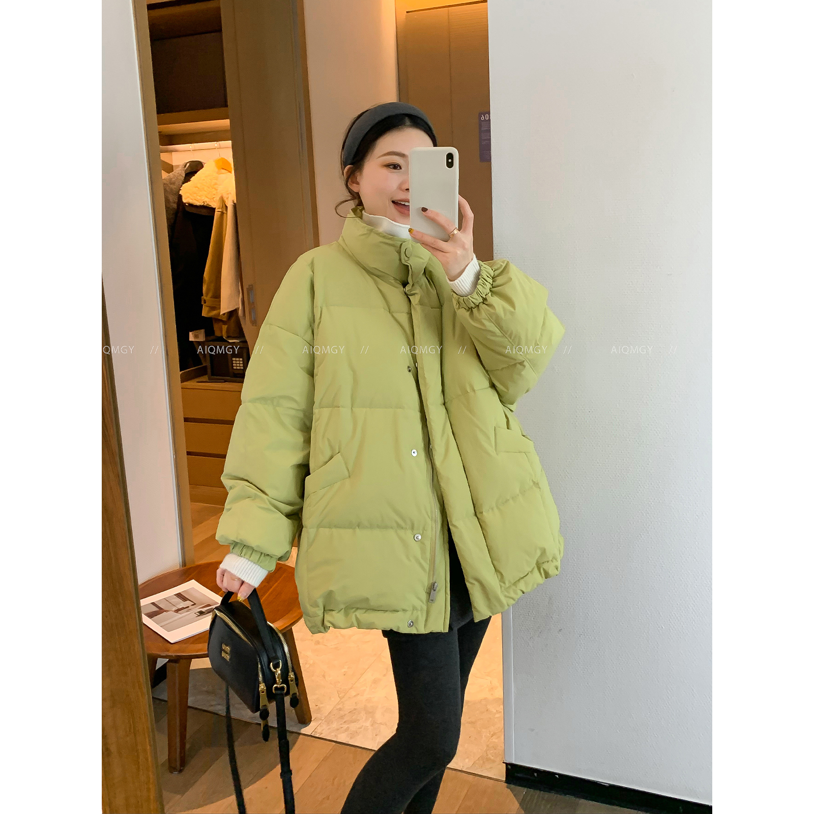 爱情魔鬼鱼立领加厚羽绒服女