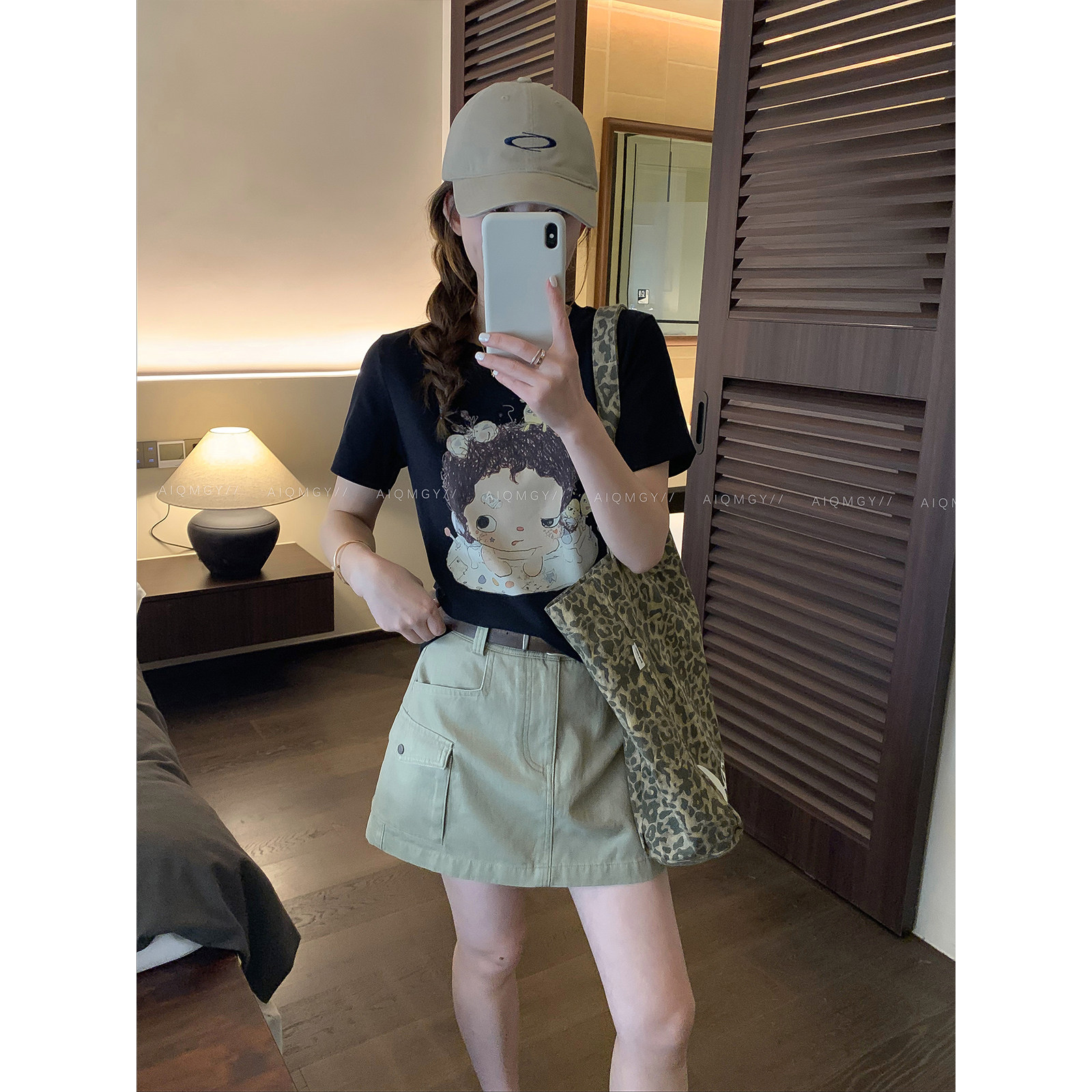 爱情魔鬼鱼 短袖圆领卡通印花T恤女2026夏季新款时尚减龄百搭上衣