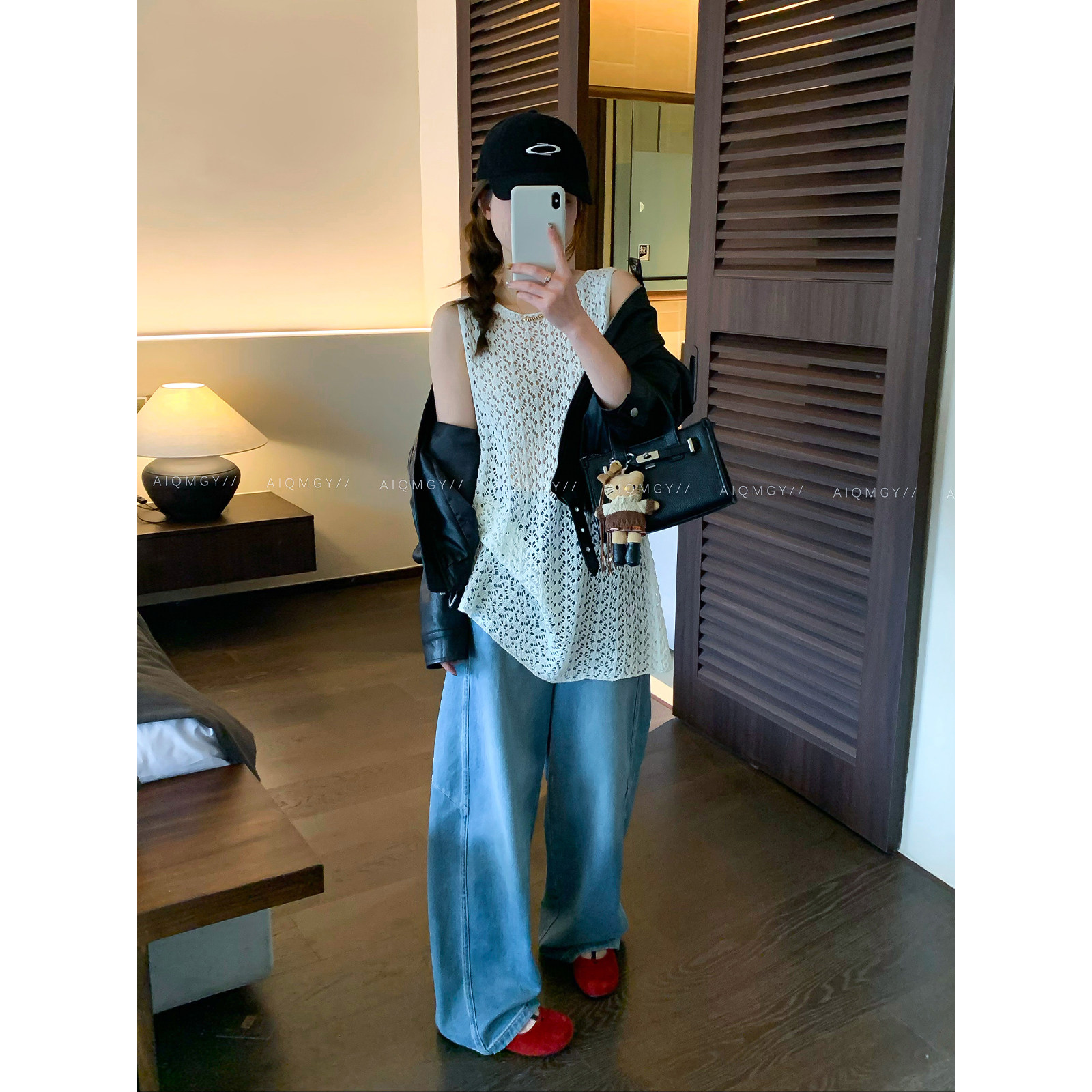 爱情魔鬼鱼 设计感中长款圆领镂空背心女2026年夏季新款别致上衣