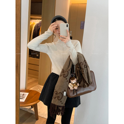 爱情魔鬼鱼半高领长袖针织衫