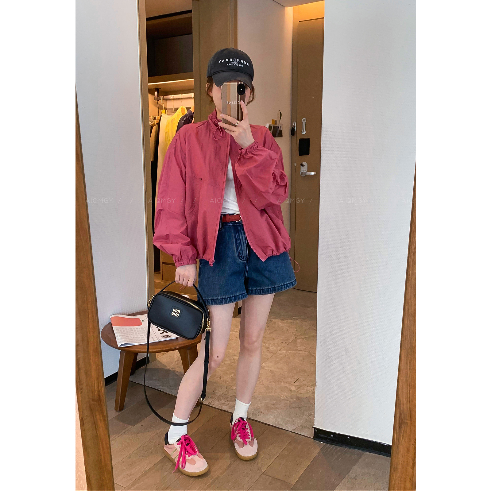 爱情魔鬼鱼立领冲锋衣外套女