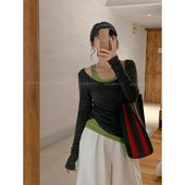 时尚 套装 女2025年秋冬新款 爱情魔鬼鱼 长袖 T恤吊带背心两件套