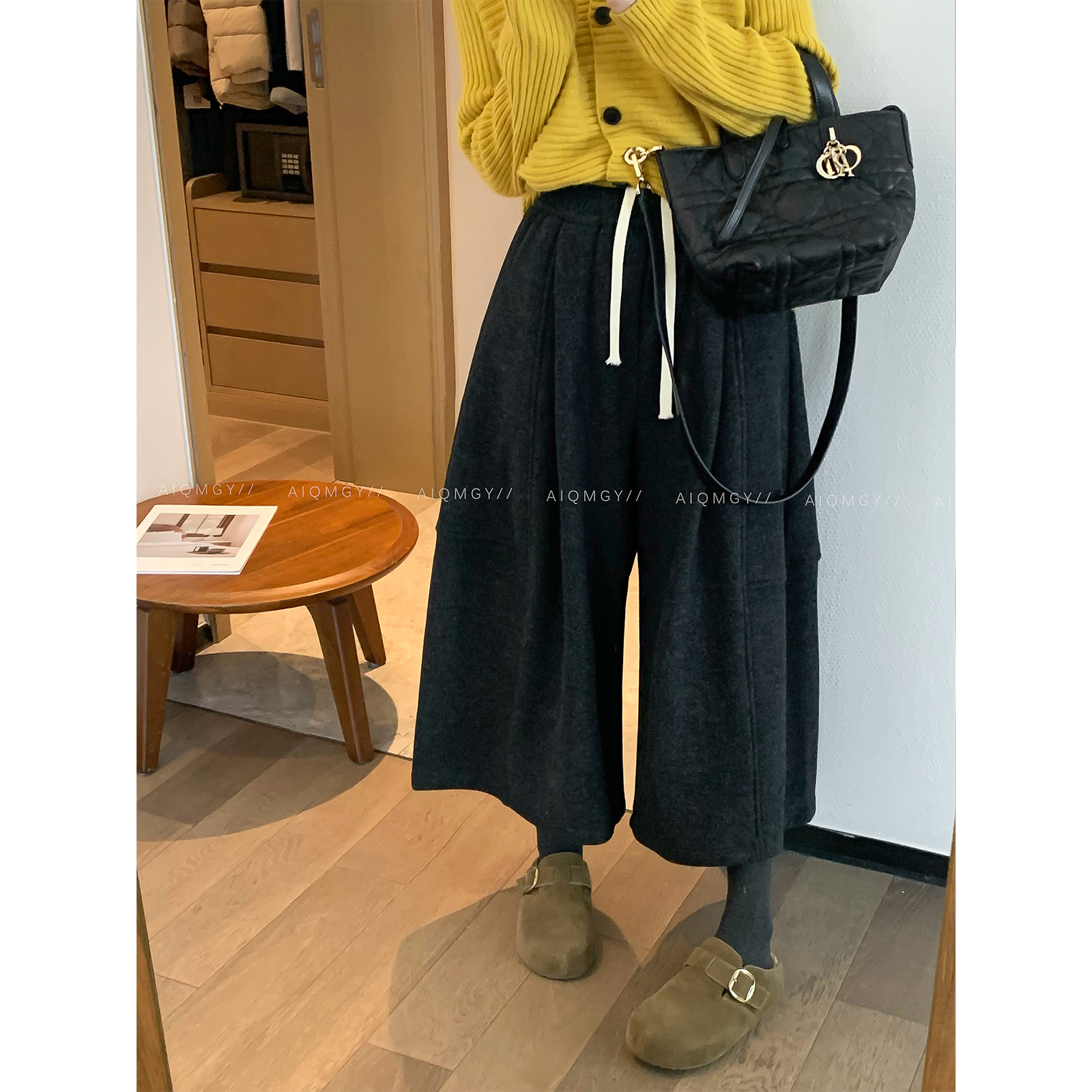 爱情魔鬼鱼高腰加绒休闲裤女