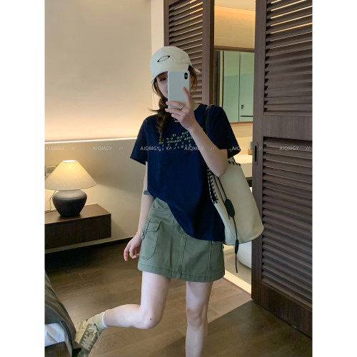爱情魔鬼鱼短袖圆领字母印花T恤