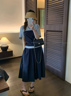 爱情魔鬼鱼套装T恤半身裙两件套