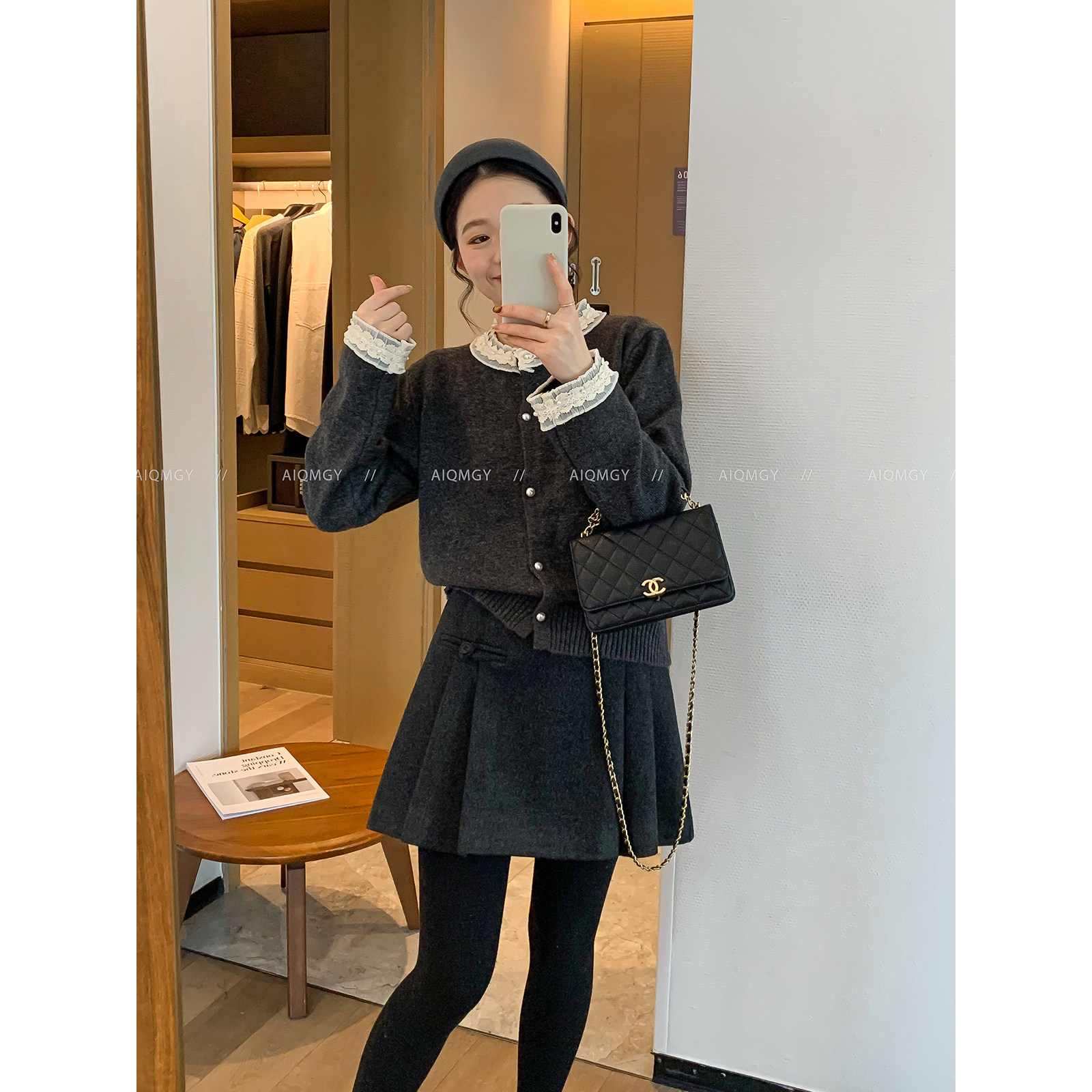 爱情魔鬼鱼 设计感花边拼接针织开衫女2025冬季新款时尚别致上衣,女装/女士精品,毛针织衫,淘宝优惠券,粉丝福利购,淘宝优惠卷