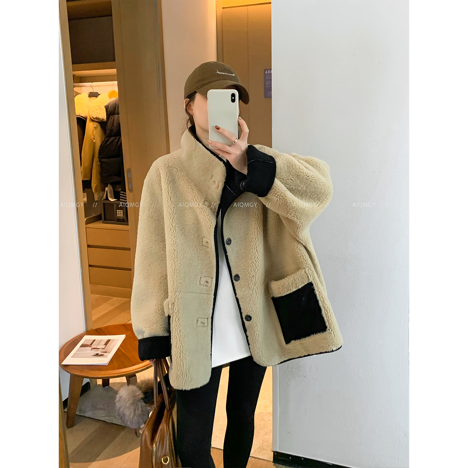 爱情魔鬼鱼2025冬装新款女装加厚保暖羊羔毛外套流行时尚皮毛一体