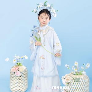 汉服女童泉州浔埔簪花汉服儿童春秋明制汉服儿童大袖衫中国风套装