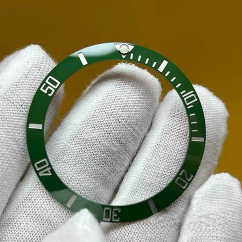 适用劳力士陶瓷圈黑水鬼手表刻度圈表圈口外径38mm内径30.66mm