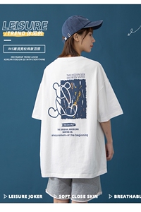  纯棉短袖T恤女夏季小熊印花体恤内搭上衣XZ1007-1-T10图片