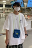 卡通小熊印花短袖T恤男夏季新款五分袖XZ1007-1-T08，男装T恤，星座1602（原101B）