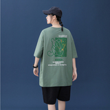 纯棉卡通印花短袖T恤男夏季新款五分中袖体恤男女款-T102，男装T恤，星座1602（原101B）