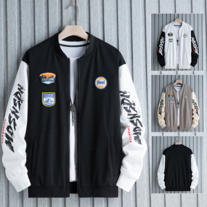 网格挂拍  21春季连帽开衫卫衣男运动外套大码班服 W111-P45图片