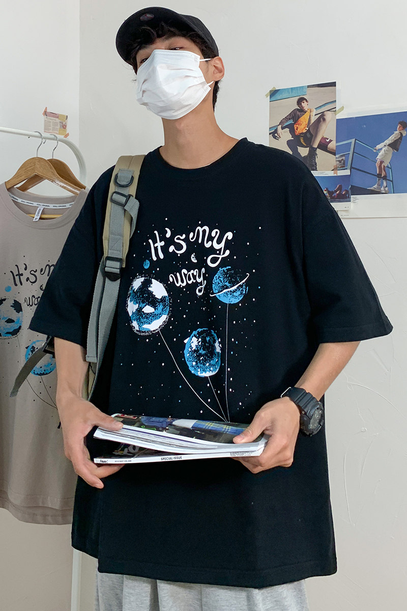 2021春夏潮牌纯棉男士短袖T恤半袖XZ1007-1-T05P30,男装T恤,星座1602（原101B）