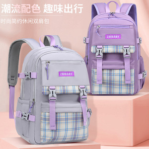 校园女孩韩版减负护脊书包轻便