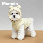 Momolo宠物狗狗衣服冬季 雪纳瑞加厚l马甲羽绒服白鸭绒外套保暖