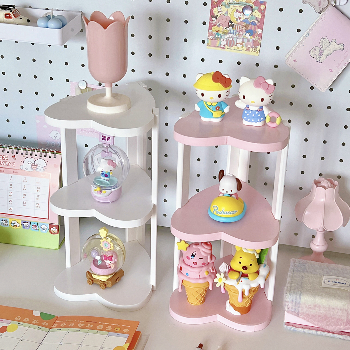 ins木质少女心收纳展示架置物架