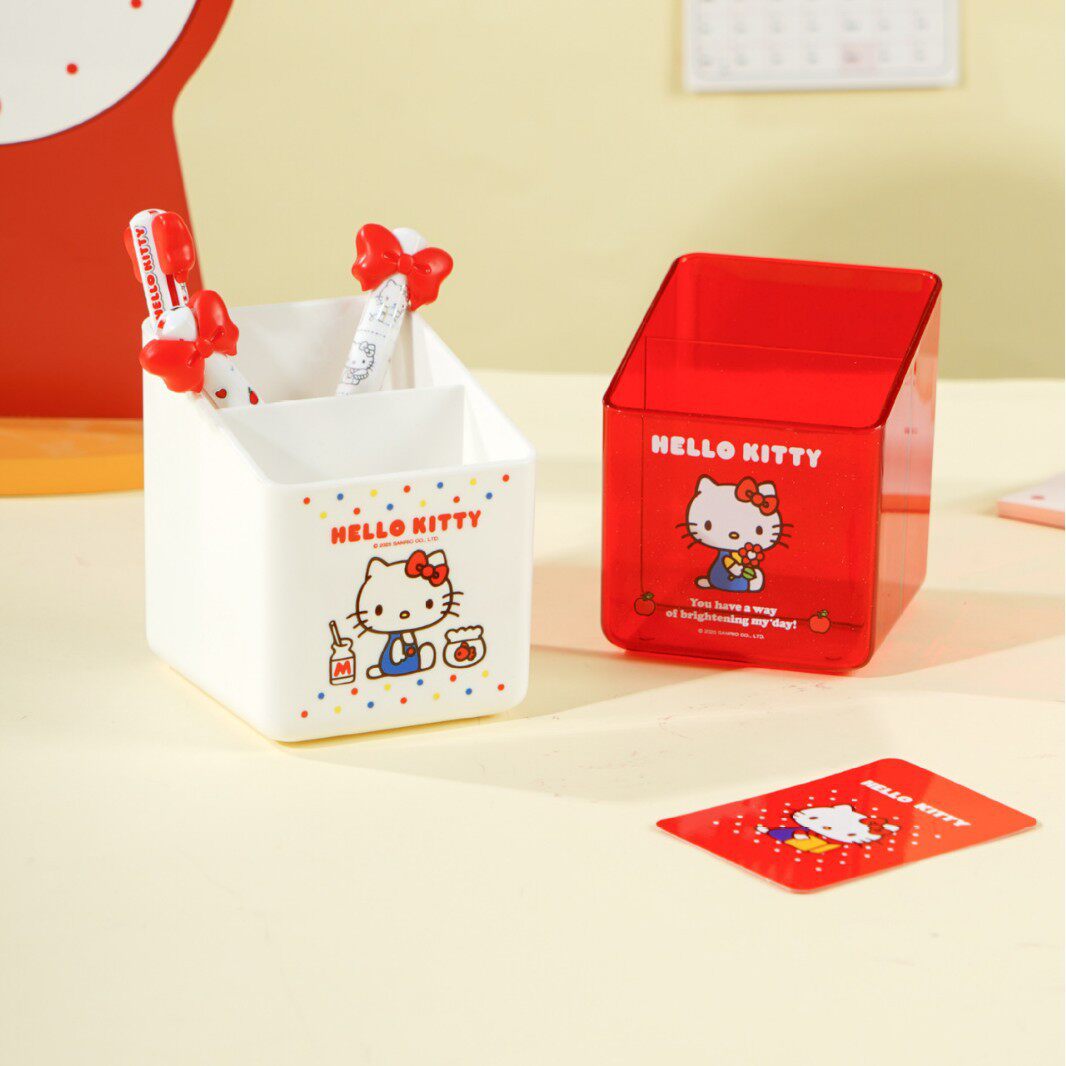 美乐蒂大耳狗旋转分格笔筒创意文具收纳筒笔座卡通桌面塑料杂物桶