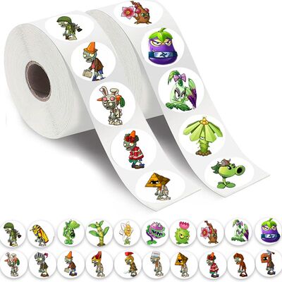 卡通可爱植物大战僵尸胶带贴纸创意ins装饰封口贴卡片墙贴卷卷贴