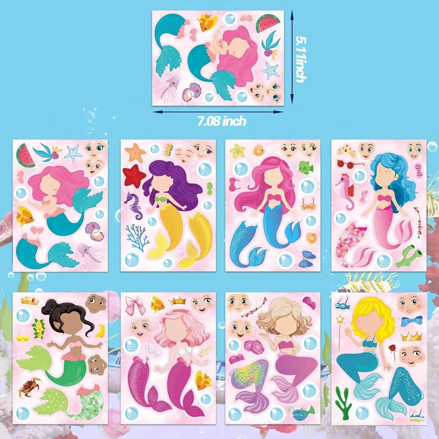 美人鱼换装女孩贴纸书动物世界男孩贴纸书儿童益智专注力玩具贴,玩具/童车/益智/积木/模型,贴纸,淘宝优惠券,粉丝福利购,淘宝优惠卷