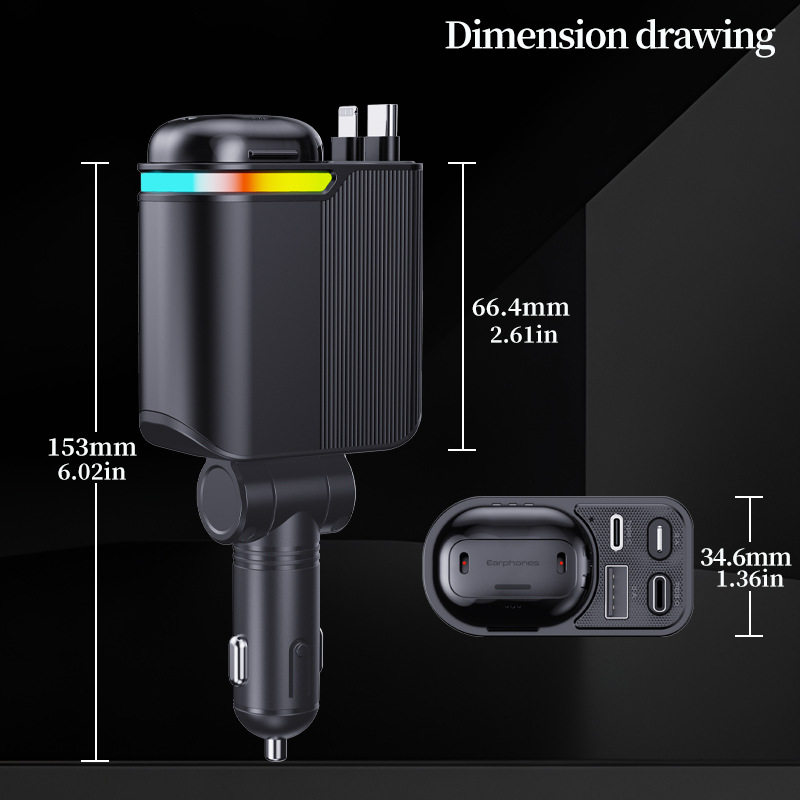 Car charger, ambient light, super fast charging for cars