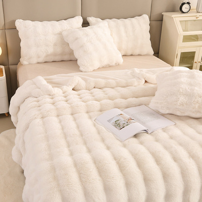 Thick double-layer warm sofa nap blanket泡加厚双层沙发盖毯