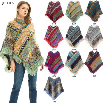 New Christmas style women's ethnic style cape shawl圣诞披肩