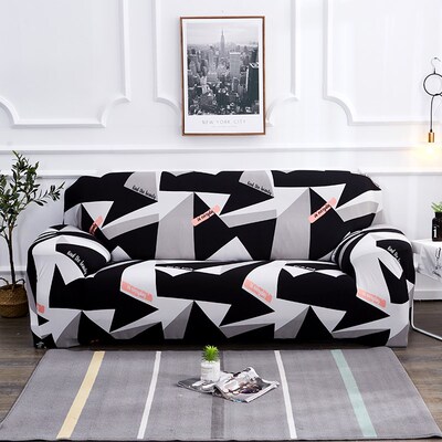 Black white grey 1/2/3/4 seater Sofa cover Tight wrap
