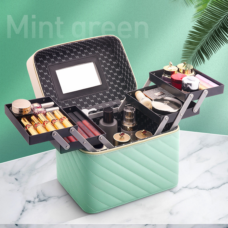 ins Cosmetic storage box portable portable toolbox化妆包