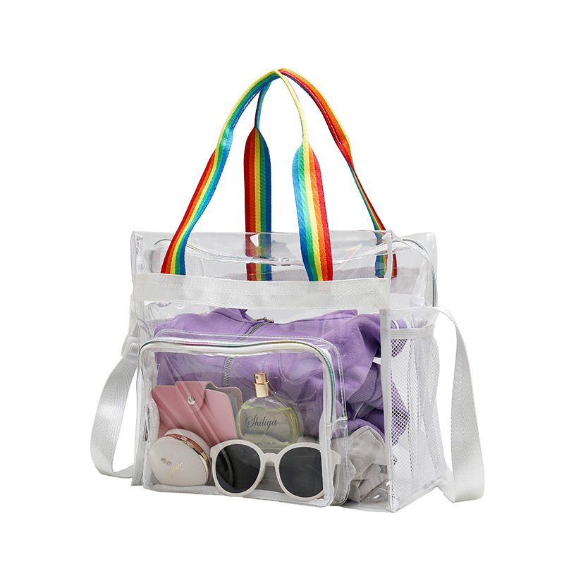 New Transparent PVC fitness storage bag, swimming beach bag