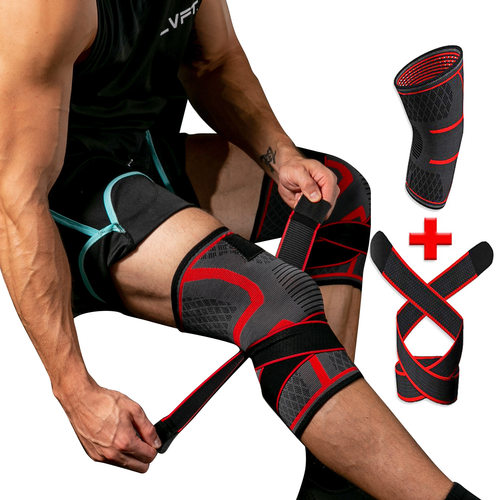 Pressure band knitted knee pads badminton running fitness