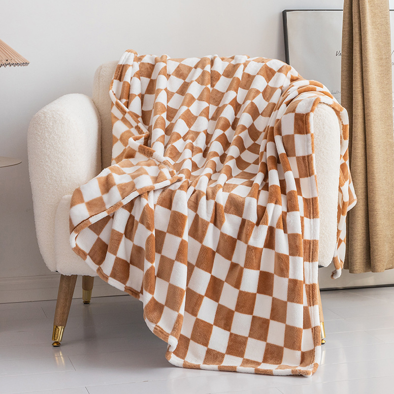 Coral fleece blanket sofa blanket can be washed with water