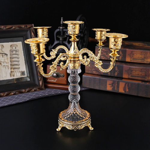 European style metal candle holder candlelight dinner prop