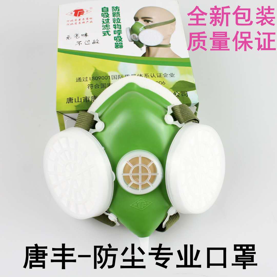 唐丰301复式防尘专用口罩防工业粉尘带过滤棉面具打磨水泥可清洗