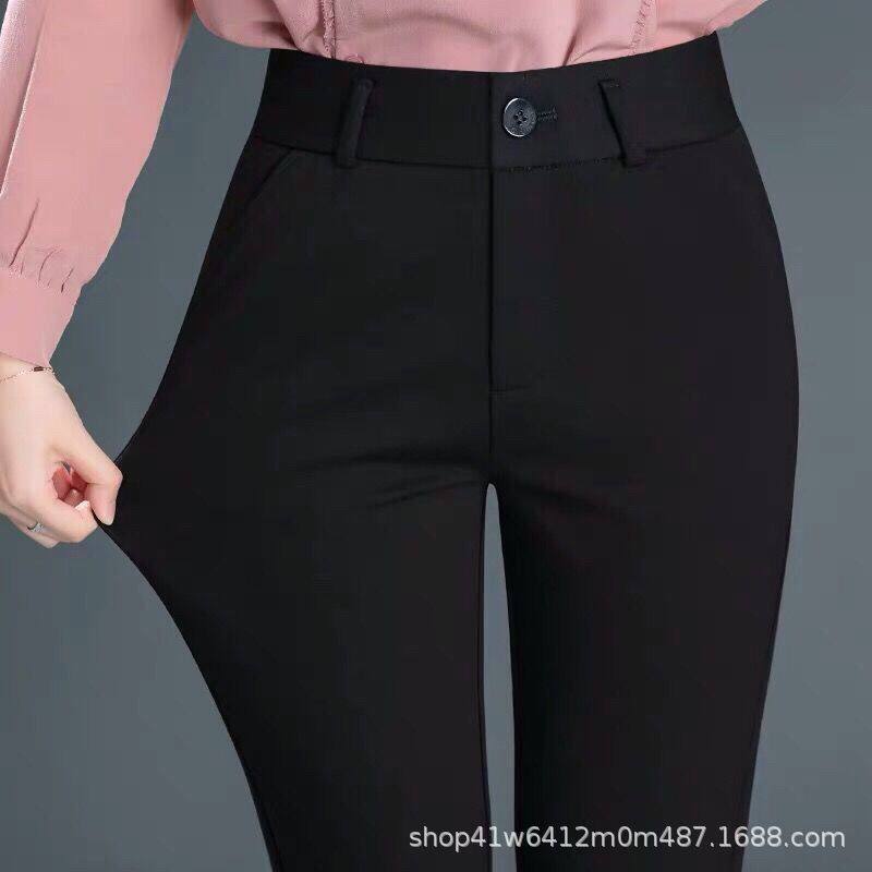 爆款弹力春夏上班西裤女直筒工作裤正装裤职业女士西装裤黑色小脚