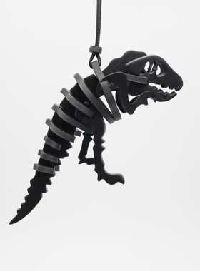 恐龙挂饰霸王龙汽车挂件真皮龙年车挂后视镜挂件手工制作可爱精致