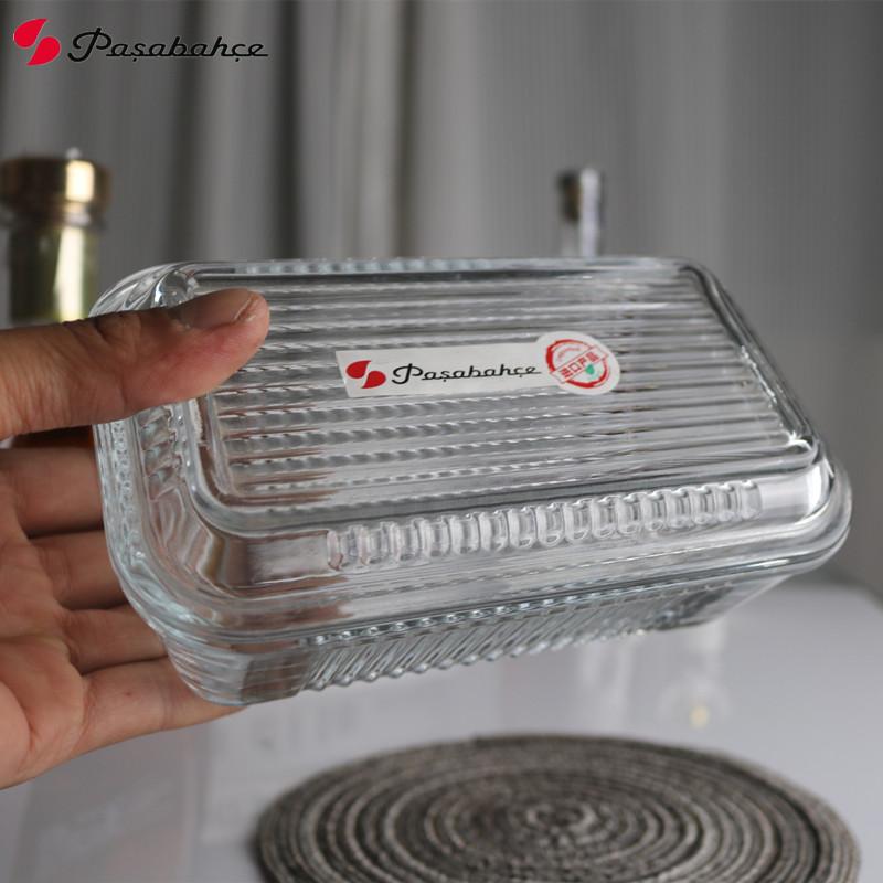 无铅长方形土耳其条纹黄油盒加厚