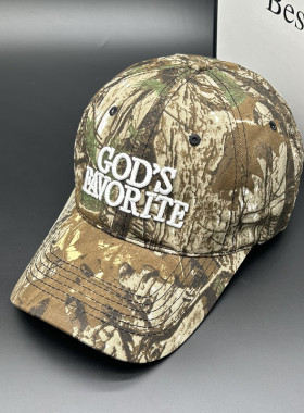 小众街头潮牌立体刺绣迷彩棒球帽女ins博主同款显脸小百搭鸭舌帽