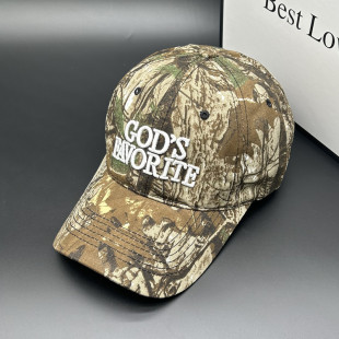 小众街头潮牌立体刺绣迷彩棒球帽女ins博主同款 显脸小百搭鸭舌帽