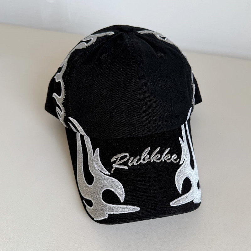 2026美式街头新款火焰刺绣字母棒球帽男女通用个性潮牌防晒鸭舌帽