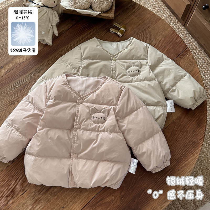 女童羽绒服内胆秋冬新款女宝卡通羽绒外套婴幼儿外出服百搭款 a类