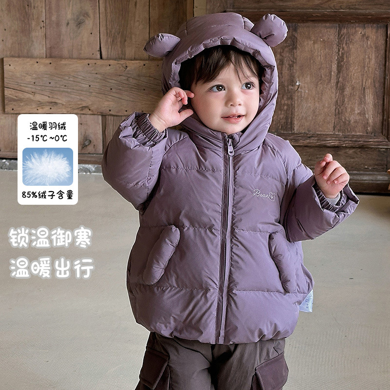 宝宝羽绒服冬季2025新款婴儿卡通可爱白鸭绒外套加厚保暖衣服 a类