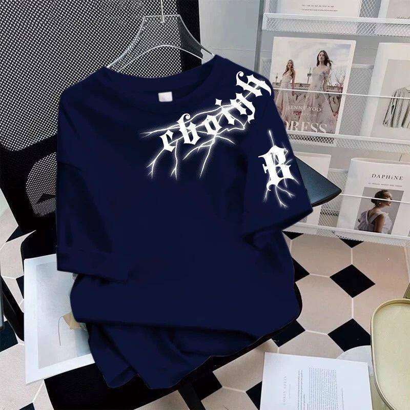 美式短袖t恤男女学生情侣装百搭ins半袖夏季宽松上衣潮牌打底衫潮