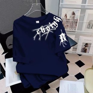 短袖 宽松上衣潮牌打底衫 t恤男女学生情侣装 夏季 潮 百搭ins半袖 美式