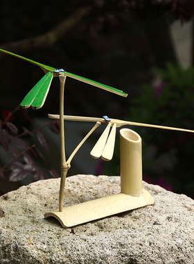 创意家居平衡竹蜻蜓茂恒手工艺